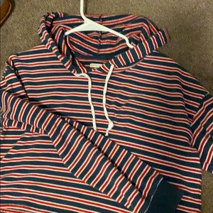 cropped stripped sweatshirt